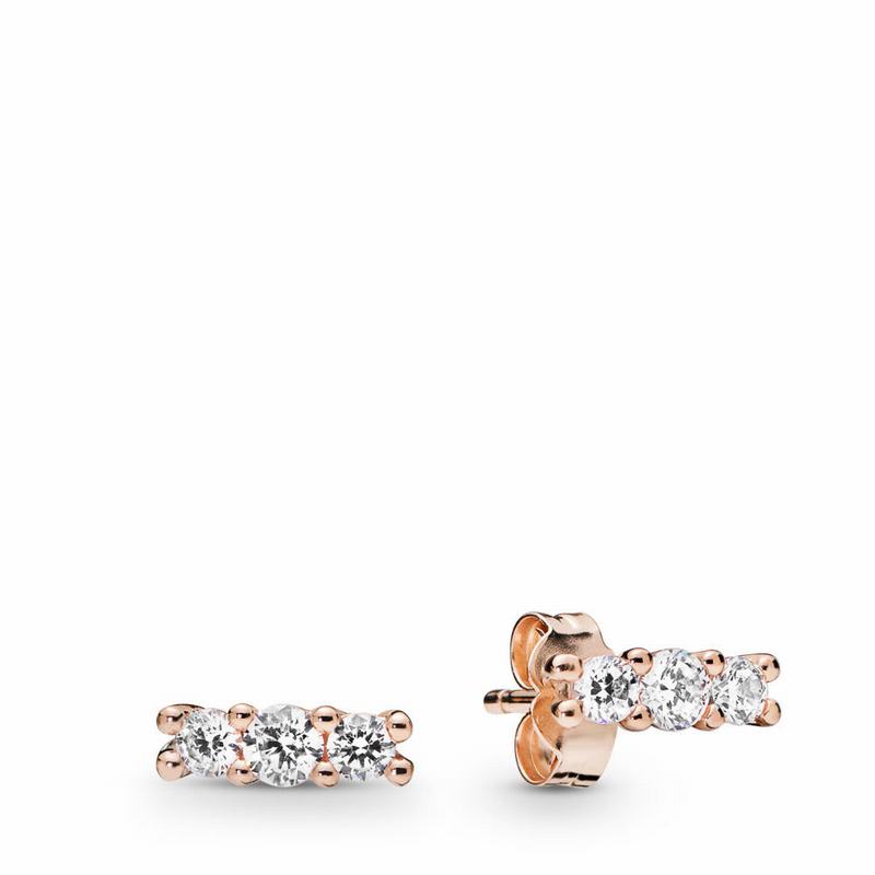 Pandora Rose™ Sparkling Elegance Stud Earrings NZ (618542-BWL)